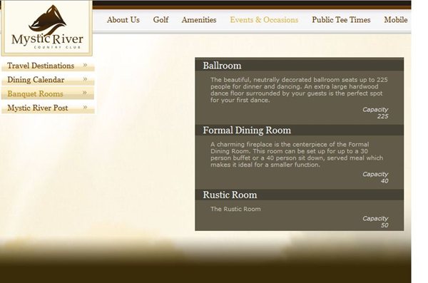 (Image 1a) A preview of how the Banquet Tour document type will be displayed on the E3 website.